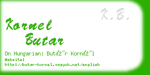 kornel butar business card